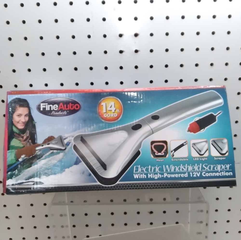 Fine Auto Products Electric Windshield Scraper with High-Powered 12V Connection